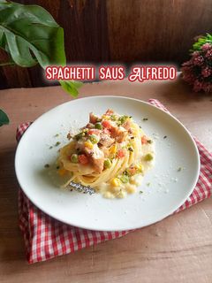 Foto resep Spaghetti saus Alfredo