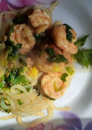 Foto resep Shirataki with prawn