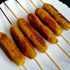 A picture of Chicken Seekh Kabab recipe at home without oven Or tandoor.