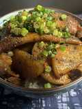 Pork Belly and Daikon Unadon (Eel Rice Bowl Hybrid)