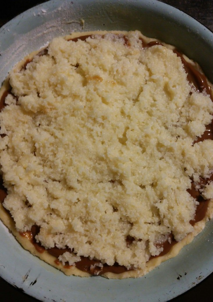 Una foto de Tarta de coco y dulce de leche