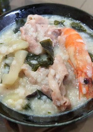 海味弧瓜粥 的食譜成品照片