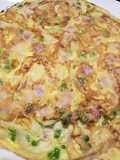Ham and pea frittata