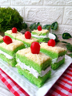 Foto resep Bolu kukus pandan keju