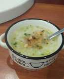 Cháo tôm măng tây bông cải xanh cho bé 12m+