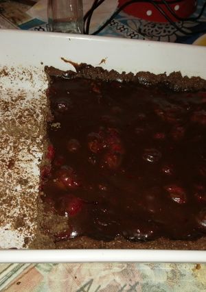 Una foto de Tarta de chocolate frambuesa 😋