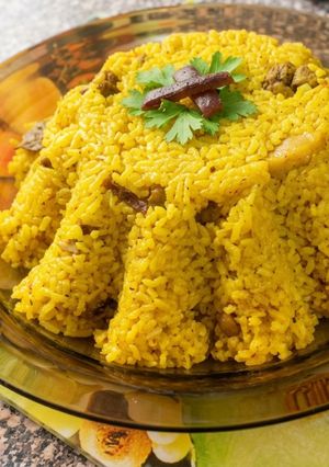 صورة لوصفة الأرز الذهبي (نظام الطيبات)