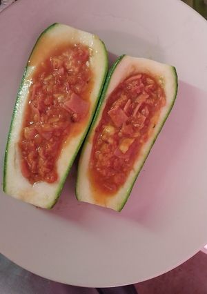 Una foto de Calabacitas rellenas.🫢