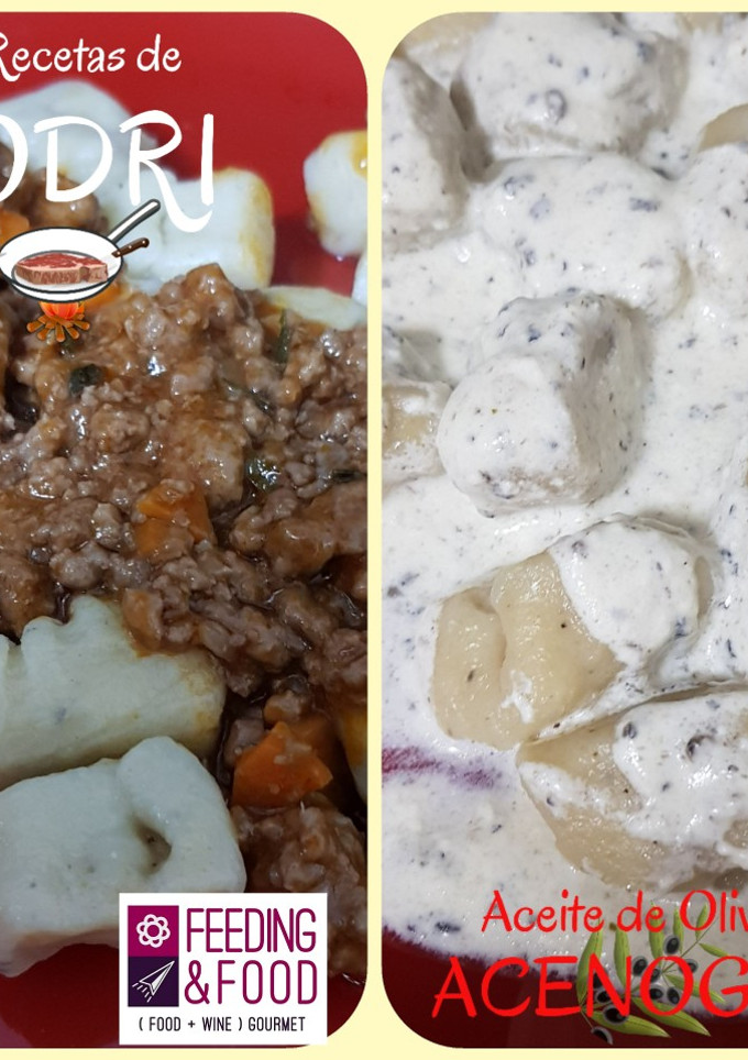 Una foto de Ñoquis con Tuco de la Mamá y Ñoquis con Salsa de Trufa