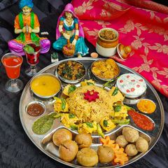 Rajasthani thali A picture of Rajasthani thali.