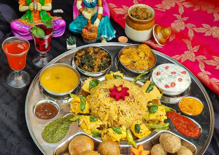 Recipe of Super Quick Homemade Rajasthani thali