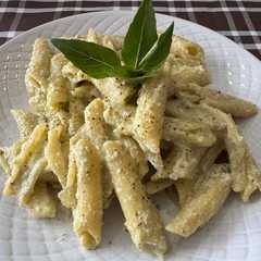 Una foto de Pasta al pesto de almendras