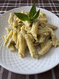 Una foto de Pasta al pesto de almendras