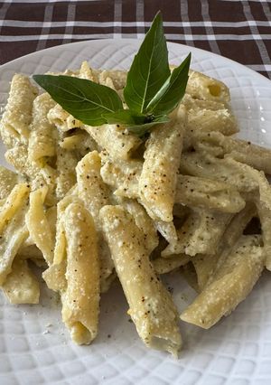 Una foto de Pasta al pesto de almendras