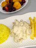الدجاج بالكريمة - Poulet a la crème