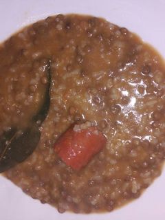Una foto de Lentejas con arroz