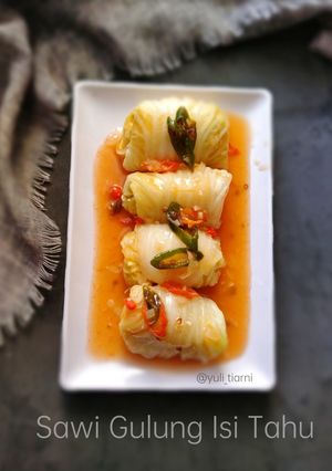 Foto resep Sawi Putih Gulung Isi Tahu
