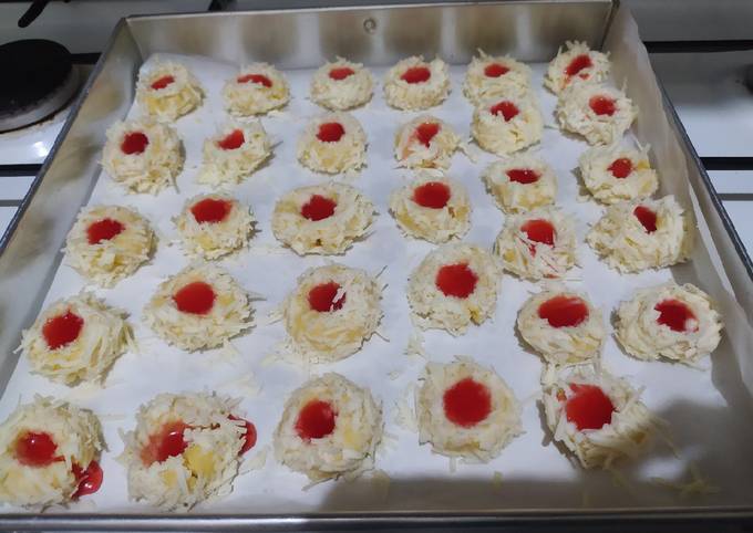 Strawberry thumbprint cookies