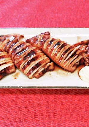 A picture of Sweet and Savory Grilled Squid with Homemade Sauce.