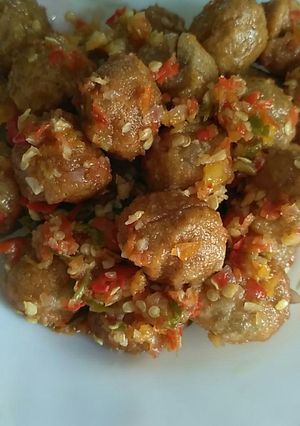 Foto resep Bakso Sambal Mercon