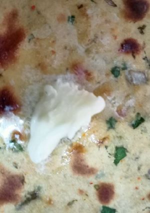 A picture of Spinach Tandoori Roti.