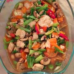 รูปของ Tumis sayur ayam jamur teriyaki