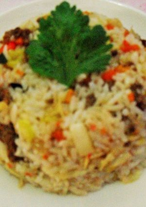Foto resep Nasi campur daging sapi