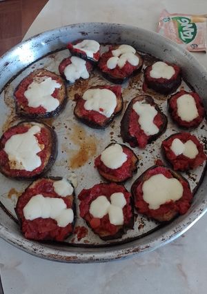 Una foto de Berenjenas a la napolitana, súper sanas