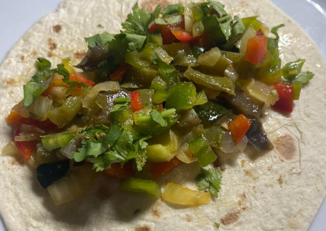 Tacos de verduras asadas