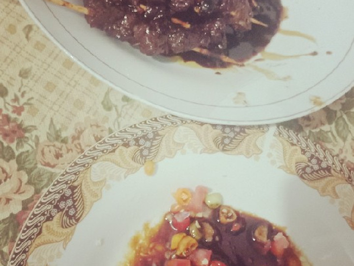 Wajib coba! Resep buat Sate Daging dan sambel kecap. sajian Lebaran yang sempurna