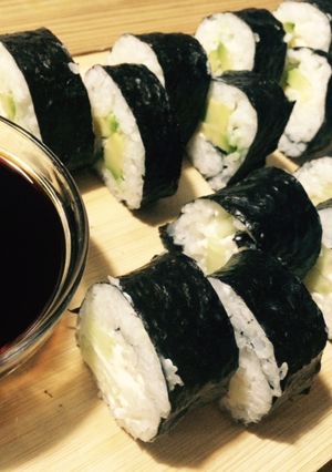 Una foto de Makis veganos
