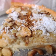 A picture of Italian Ricotta and almond tart.