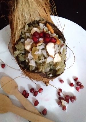 A picture of Sugar cane juice Rice.