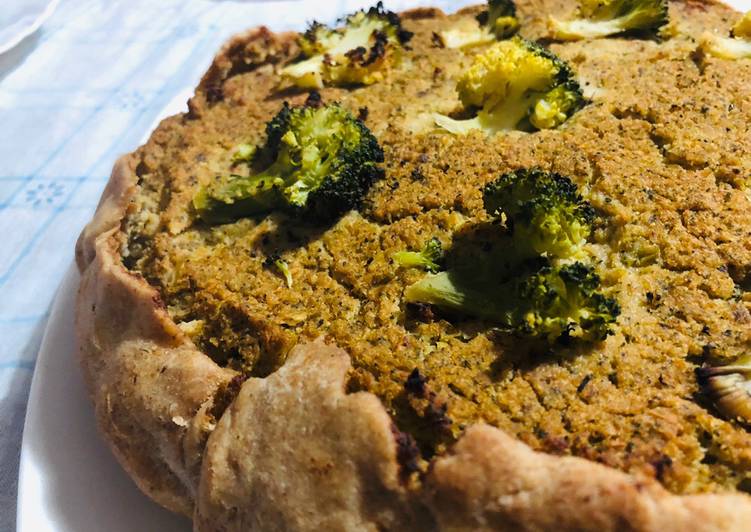 Torta salata broccoli e ceci