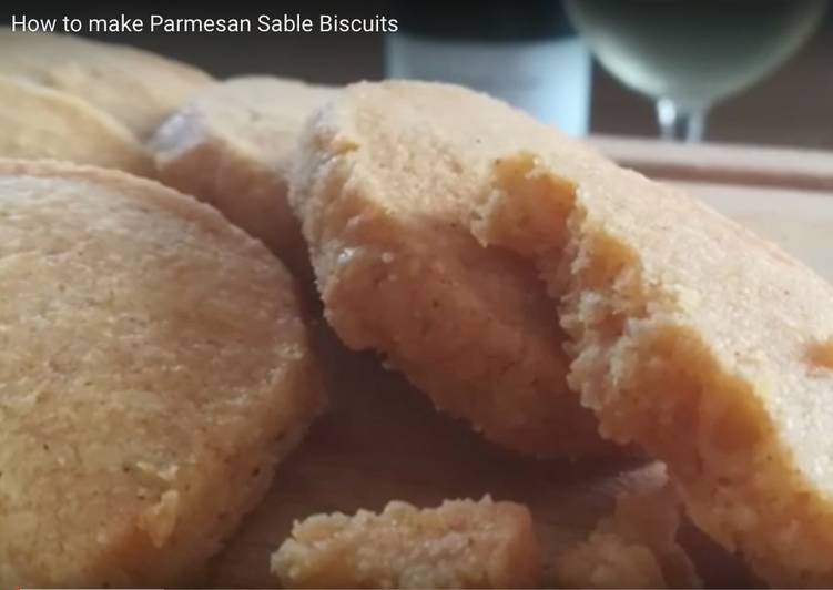 Easiest Way to Prepare Super Quick Homemade Parmesan Sable biscuits