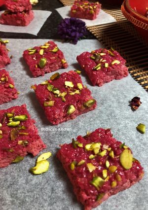 A picture of Beetroot Kalakand.