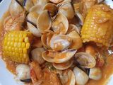 Kerang kepah n udang saus padang