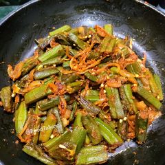 A picture of Okra Masala Subzi.