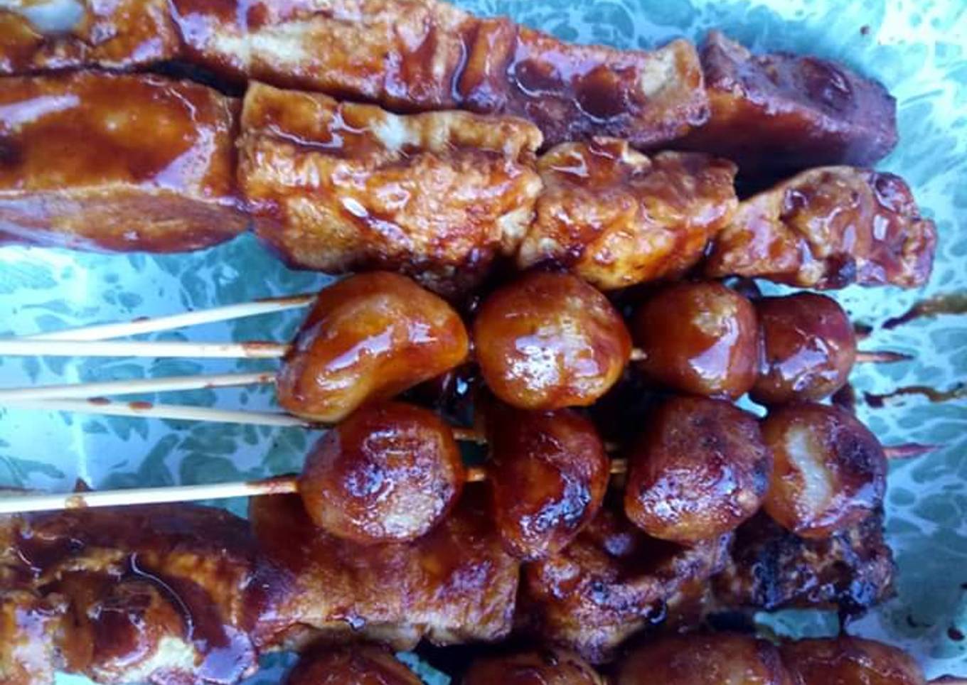 Tahu bakso bakar pedas manis