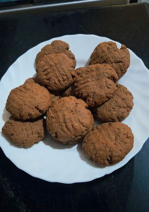 A picture of Eggless Chocolate Cookies.