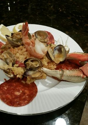 A picture of Brad's paella.