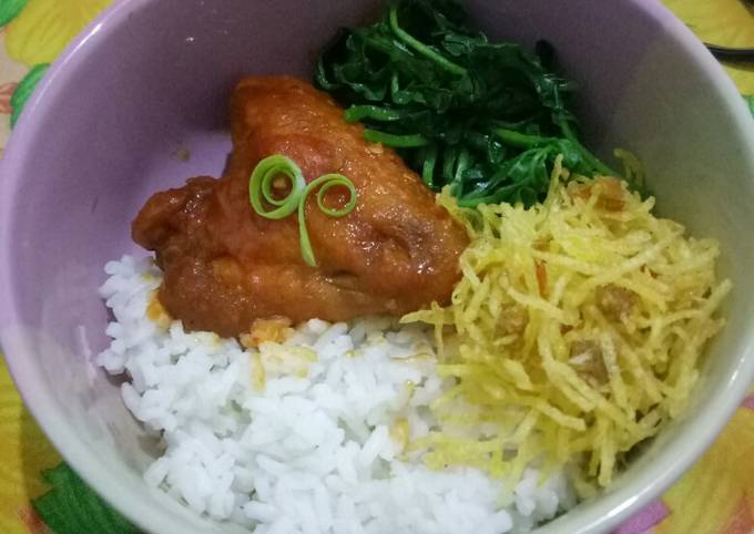 Cara Gampang Membuat FireWings Rice Bowl Anti Gagal