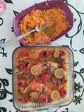 Pește la cuptor cu salată de morcovi