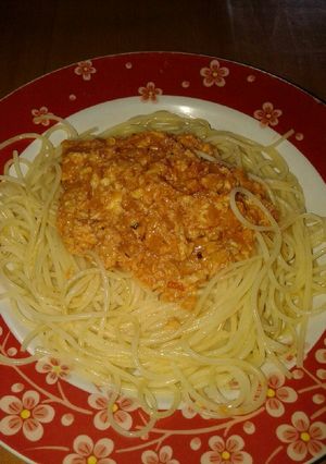 Foto resep Spaghetti Egg Bolognese kesukaan Anas 😄
