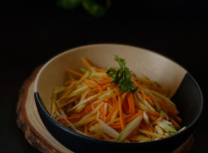 A picture of Raw Papaya-Raw Mango Cold Salad.