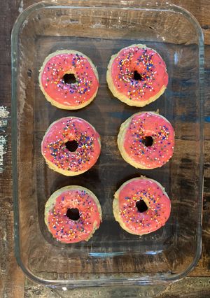 A picture of Glazed Baked Donuts.