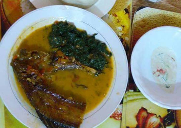 Fish stew and sukuma wiki