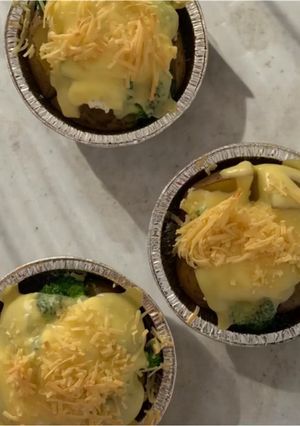 Foto resep Kentang panggang keju dan Brokoli