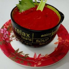 A picture of Beetroot,tomato and carrot soup(very healthy veg recipe).