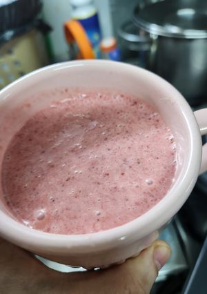 Una foto de Batido base de frutillas
